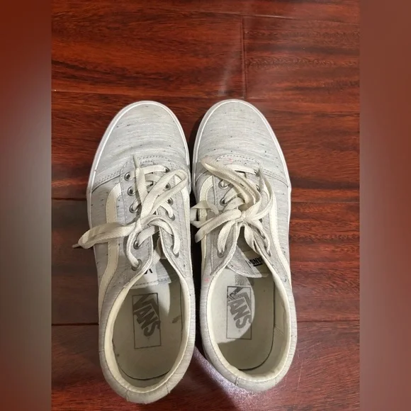 Vans Gray and White Casual Sneakers Women’s size 10 - Picture 6 of 7